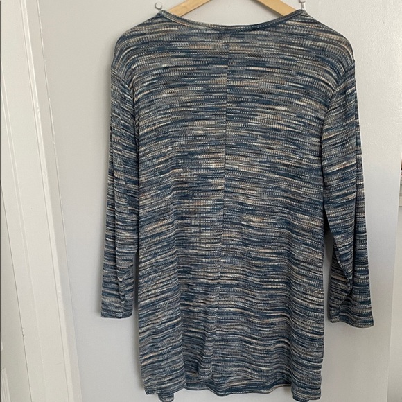 Lane Bryant Blue Striped Long Sleeve Top size 26 - Picture 6 of 7